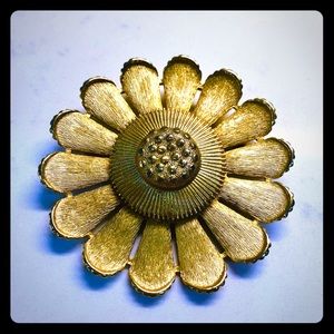 Huge Sarah Cov Coventry Mod Sunflower Pin Flower